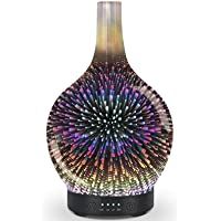Difusor de Aceites Esenciales de Vidrio 3D- 100ml Difusor de Aromas-Ultrasónico Aromaterapia Humidificador…